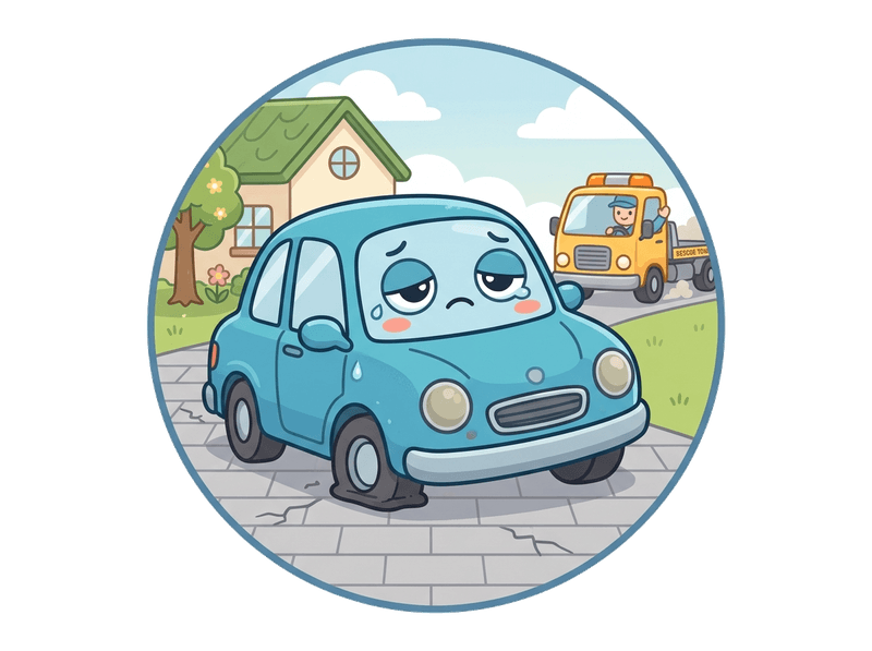 Illustration of non-runner collection service by Scrap Car Crystal Palace